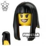 LEGO Hair Long with Fringe Black
