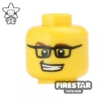 LEGO Mini Figure Heads Glasses and Grin