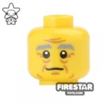 LEGO Mini Figure Heads Wrinkles and Gray Eyebrows