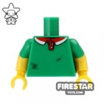 LEGO Mini Figure Torso Green Shirt Grease Stains