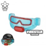BrickForge Tactical Goggles Trans Light Blue and Red