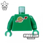 LEGO Mini Figure Torso Classic Space Moon Logo Green
