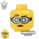 LEGO Mini Figure Heads Blue Goggles