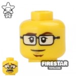 LEGO Mini Figure Heads Glasses and Goatee