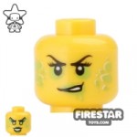 LEGO Mini Figure Heads Smile Green Marks
