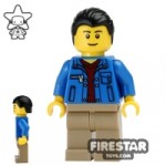 LEGO City Mini Figure Blue Jacket