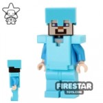 LEGO Minecraft Mini Figure Steve With Armour Medium Azure