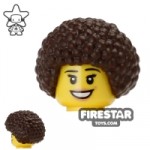 LEGO Hair Afro Dark Brown