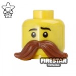 LEGO Hair Moustache Reddish Brown