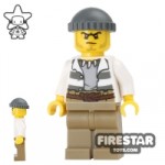 LEGO City Mini Figure Swamp Police Crook with Backpack