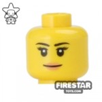 LEGO Mini Figure Heads Pink Lips Smile