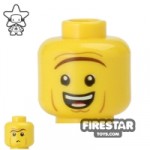 LEGO Mini Figure Heads Heavy Eyebrow Smile/Frown