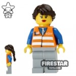 LEGO City Mini Figure Train Worker Long Braid