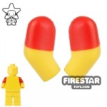 LEGO Mini Figure Arms Pair Red Short Sleeves