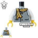 LEGO Mini Figure Torso Striped Vest with Scarf