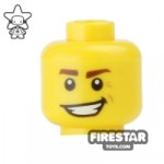 LEGO Mini Figure Heads Crooked Smile