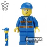 LEGO City Mini Figure Blue Overalls Satellite Technician