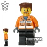 LEGO City Mini Figure Construction Worker Orange Jacket