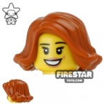 LEGO Hair Short Flicked Out Dark Orange
