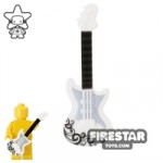 BrickForge Electric Guitar White and Silver with Swirl Print