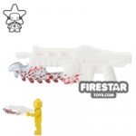 BrickForge Gears of War Shredder Gun White with Blood Splatter