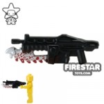 BrickForge Gears of War Shredder Gun Black with Blood Splatter