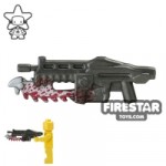 BrickForge Gears of War Shredder Gun Steel with Blood Splatter