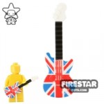 BrickForge Electric Guitar White with Union Jack Print