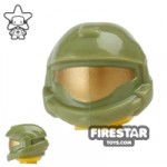 BrickForge Shock Trooper Helmet Olive Green and Gold