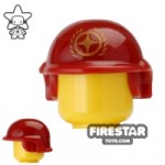 BrickForge Tactical Helmet Dark Red with Gold Star Print