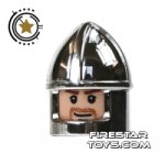 LEGO Castle Helmet With Chin Guard Chrome Silver