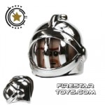 LEGO Helmet With Face Grill Chrome Silver