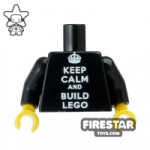 Custom Design Torso Keep Calm and Build LEGO Black