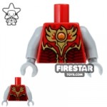 LEGO Mini Figure Torso Gold and Red Armour
