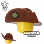 LEGO Wide Brim Hat with Patch Reddish Brown