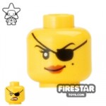LEGO Mini Figure Heads Eyepatch Angry