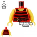LEGO Mini Figure Torso Red and Black Pirate Vest
