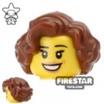 LEGO Hair Short Waves Reddish Brown