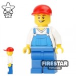 LEGO Holiday Mini Figure Overalls and Red Cap