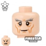 LEGO Mini Figure Heads Thick Gray Eyebrows Angry/Smile