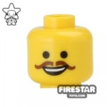 LEGO Mini Figure Heads Smile and Curly Moustache