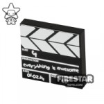 Printed Tile 2×2 Classic Clapperboard