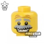LEGO Mini Figure Heads Grin and Moustache