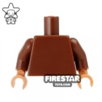 LEGO Mini Figure Torso Plain Reddish Brown Medium Flesh Hands