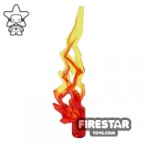 Flame with Cross Hole 3x10x1 Trans Red and Yellow