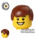 LEGO Hair Short Hair Reddish Brown