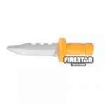 BrickForge Survival Knife Silver with Orange Hilt
