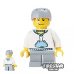 LEGO City Mini Figure Boy Hoodie and Crash Helmet