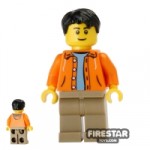 LEGO City Mini Figure Orange Jacket