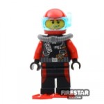 LEGO City Mini Figure Scuba Diver Red Diving Suit